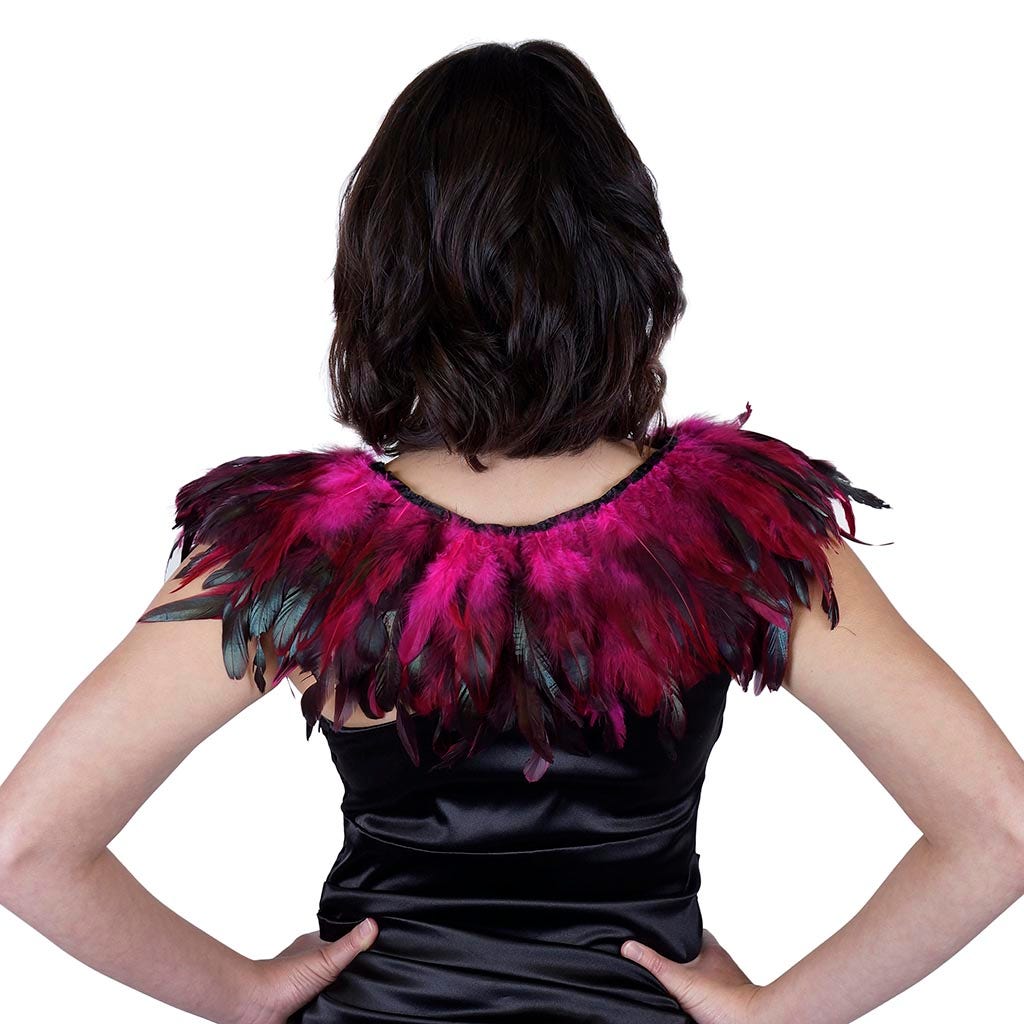 Shocking Pink Feather Cape