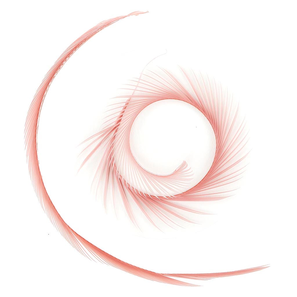 Goose Biot Feathers-Dyed - Rose