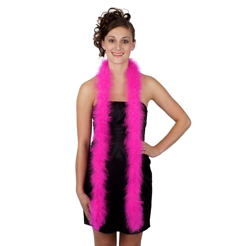 Full Marabou Feather Boa - Shocking Pink