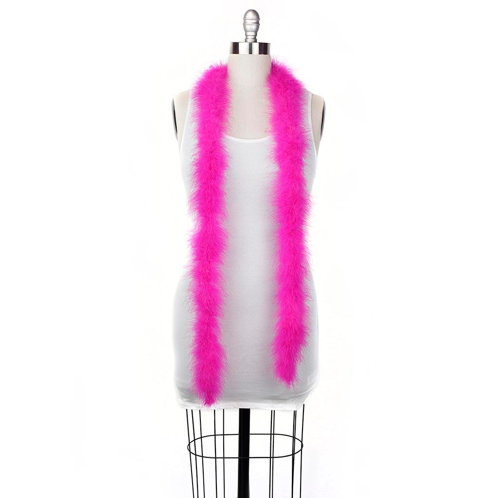 Full Marabou Feather Boa - Shocking Pink