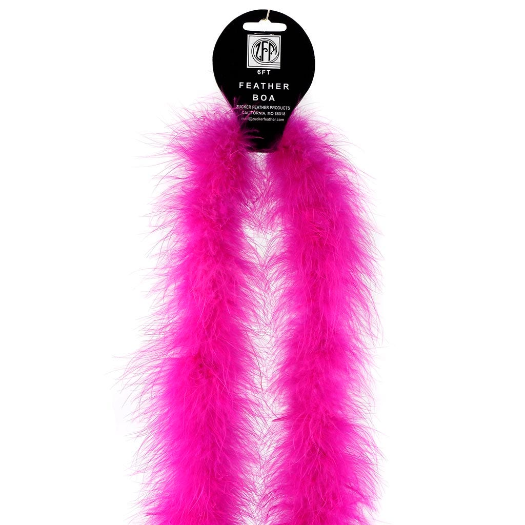 Full Marabou Feather Boa - Shocking Pink