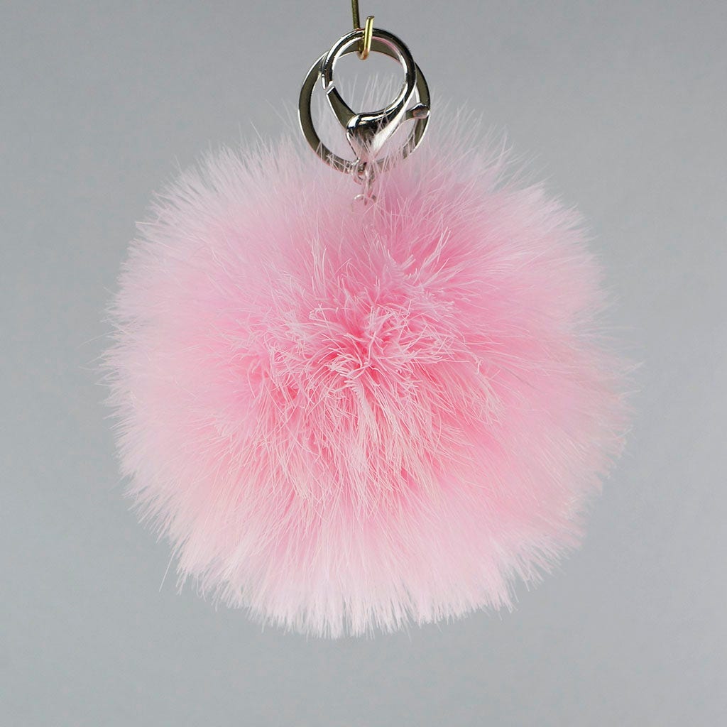 Marabou Feather Pom Pom Key Chain CP