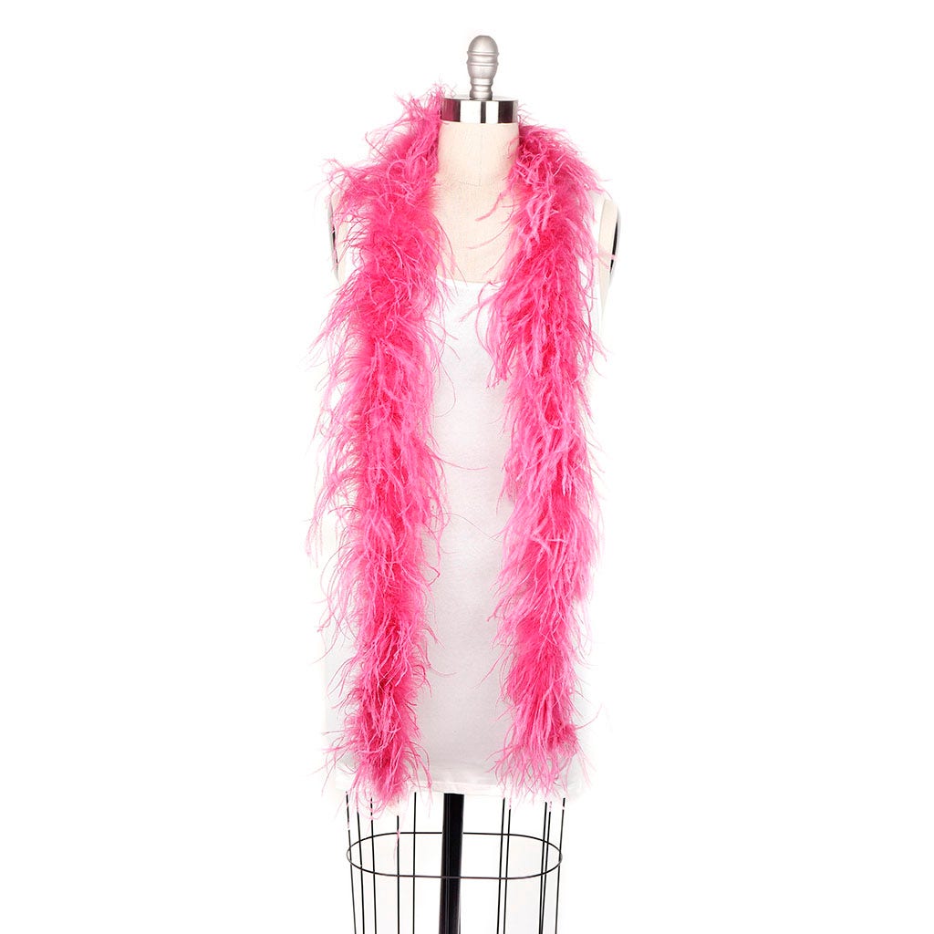 Raspberry Pink 2 Ply Ostrich Feather Boa