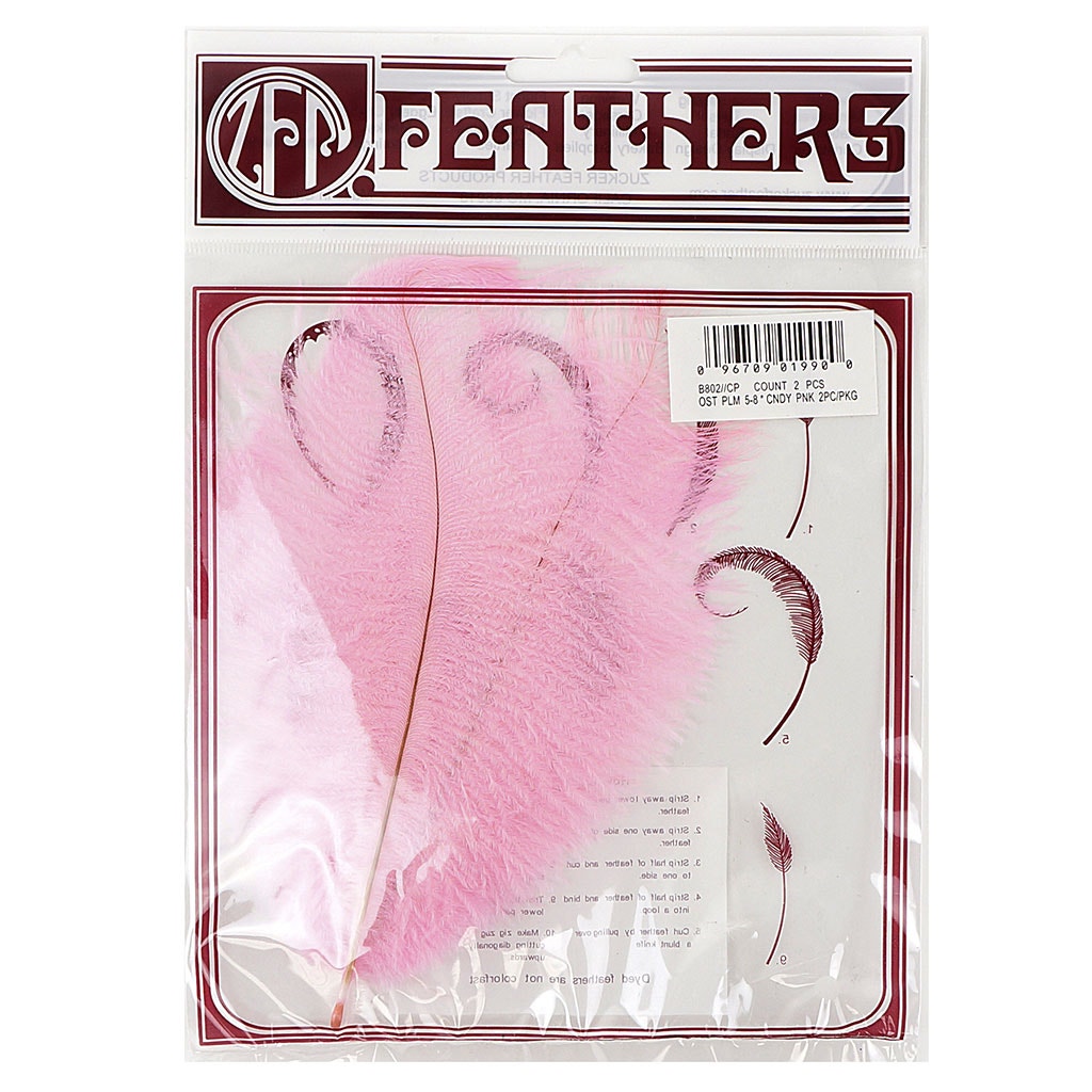 Ostrich Feathers 4-8" Drabs - Candy Pink