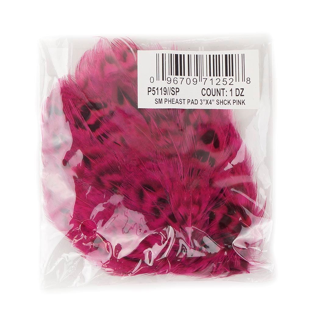 Female Ringneck Feather Pad - Shocking Pink