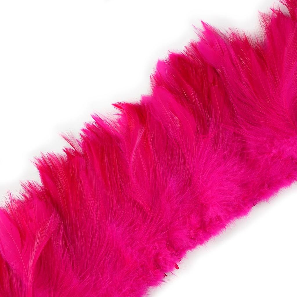 Rooster Hackle-White-Dyed - Shocking Pink