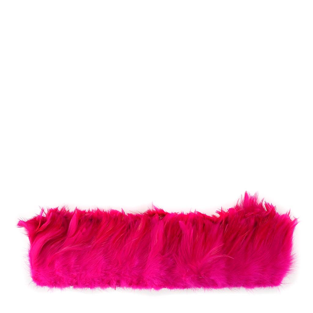 Rooster Hackle-White-Dyed - Shocking Pink