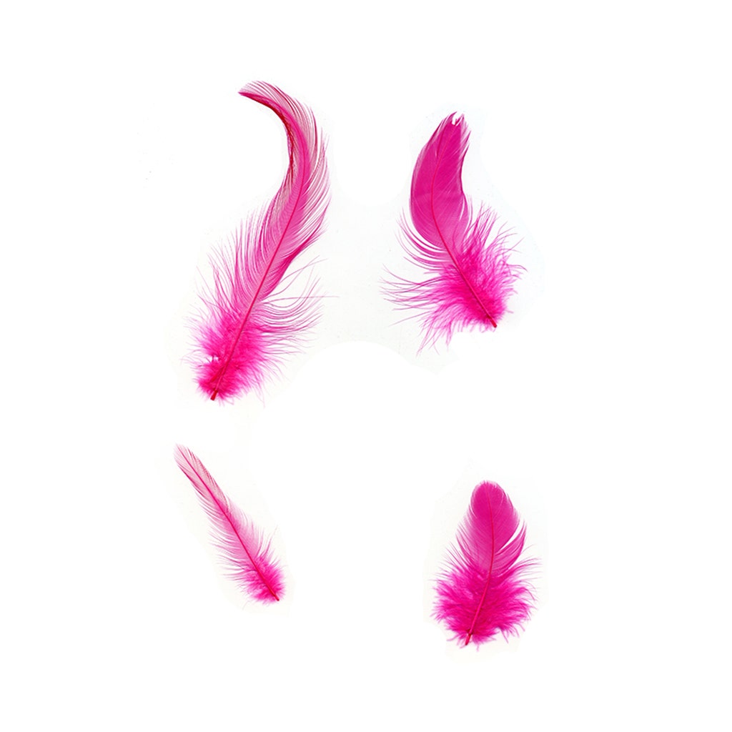 Rooster Hackle-White-Dyed - Shocking Pink