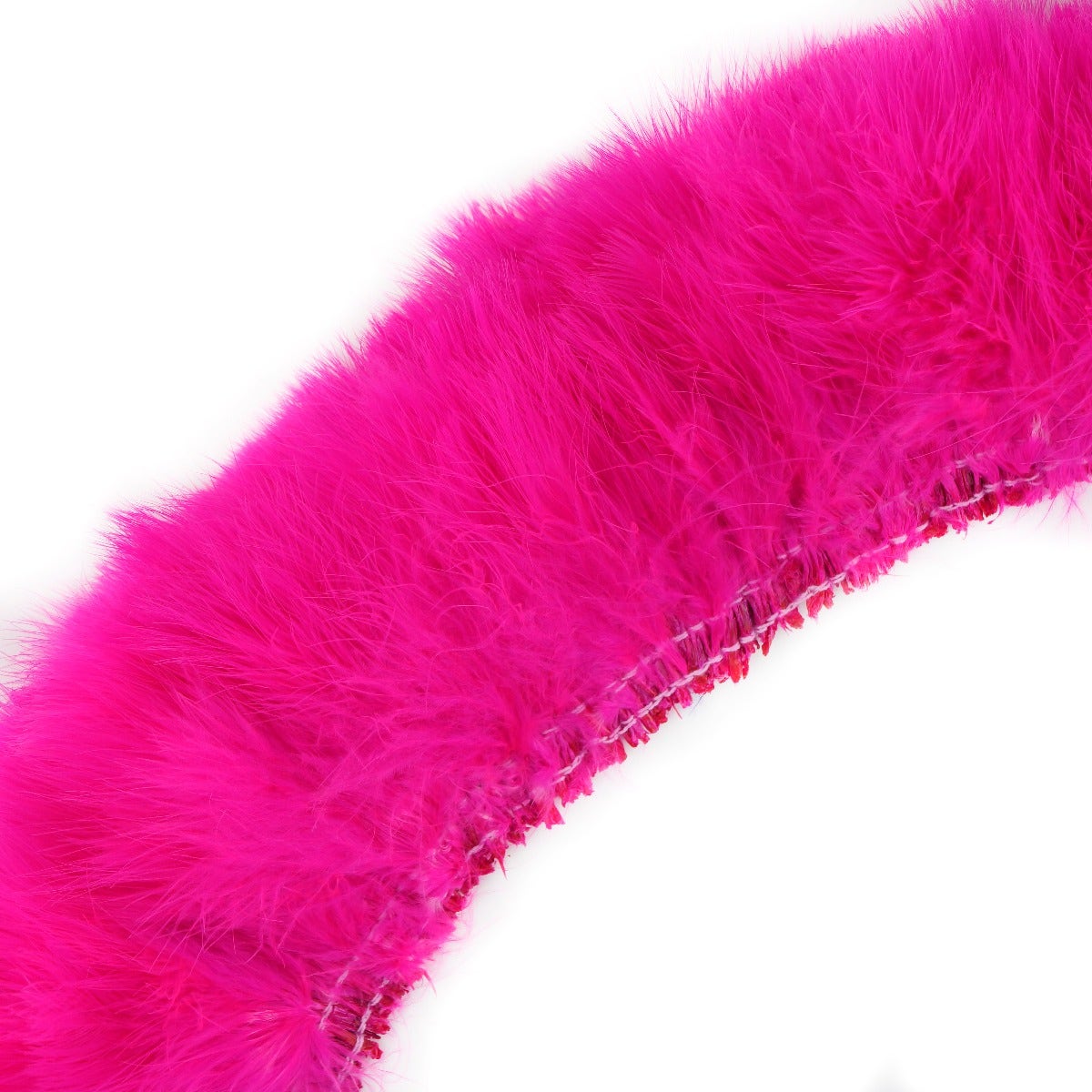 STRUNG TURKEY MARABOU BLOOD QUILL FEATHERS 3-4" - SHOCKING PINK