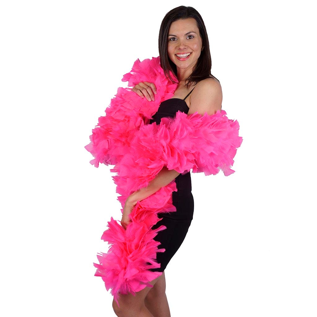 Turkey Feather Boa 8-10" - Pink Orient