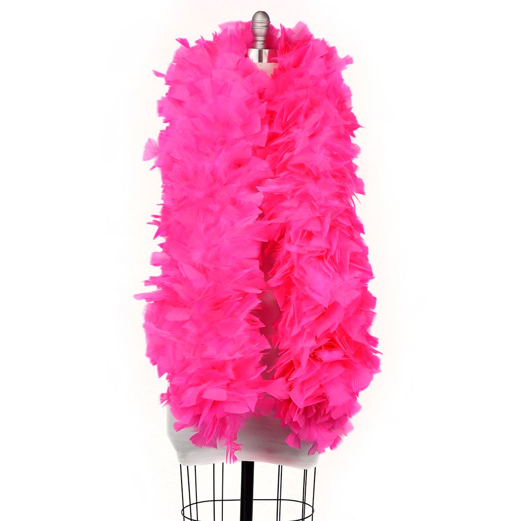 Turkey Feather Boa 8-10" - Pink Orient