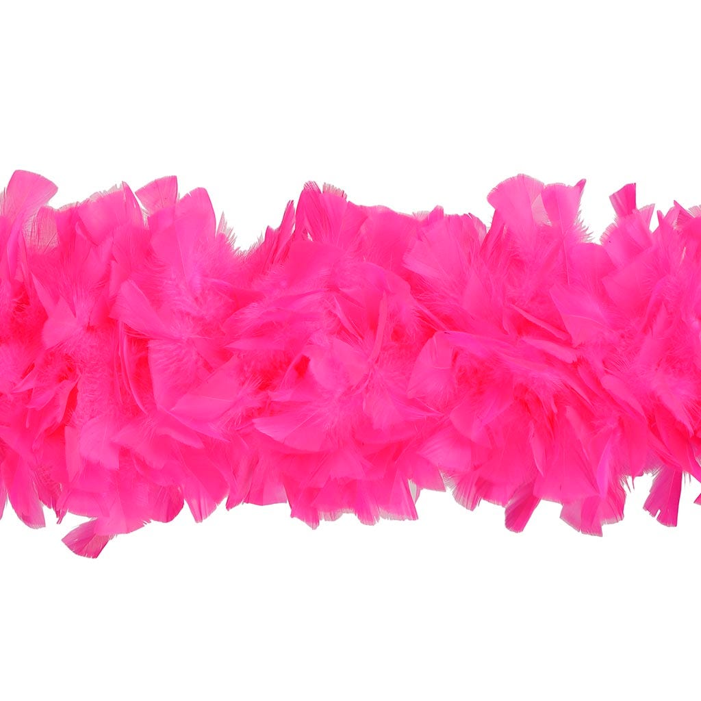 Turkey Feather Boa 8-10" - Pink Orient