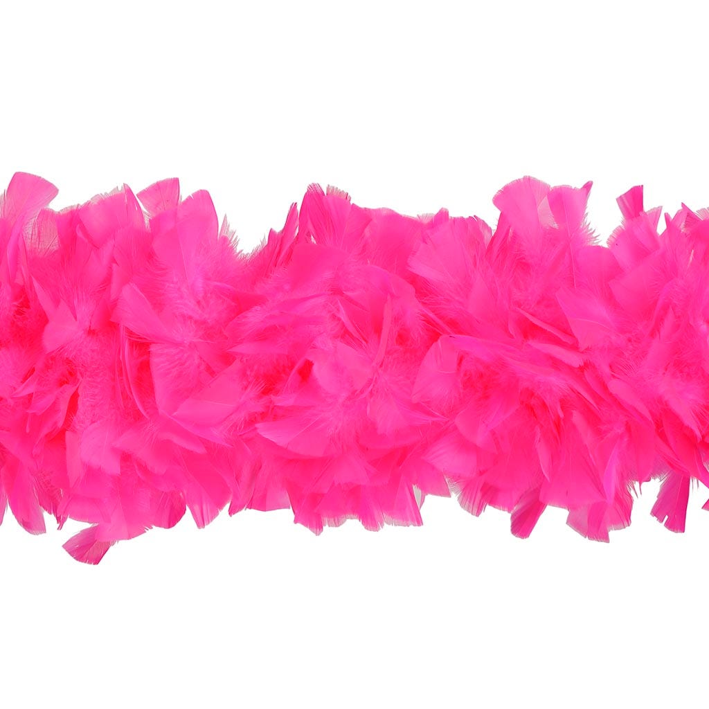 Turkey Feather Boa 8-10" - Pink Orient
