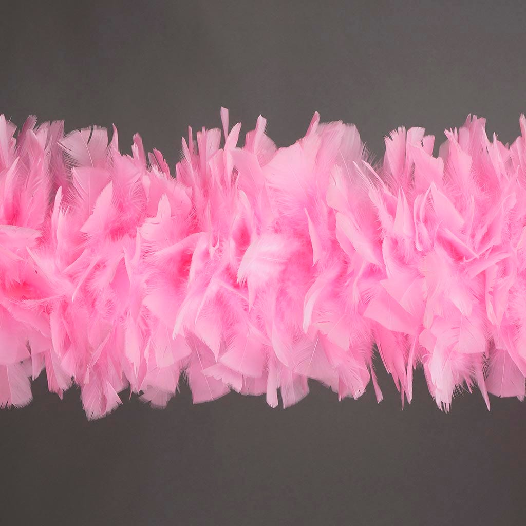 Turkey Feather Boa 10-14" - Candy Pink