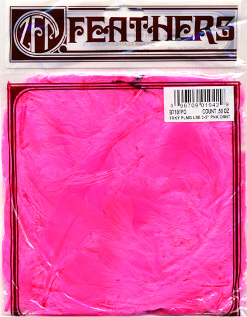 Loose Turkey Plumage Dyed - Pink Orient