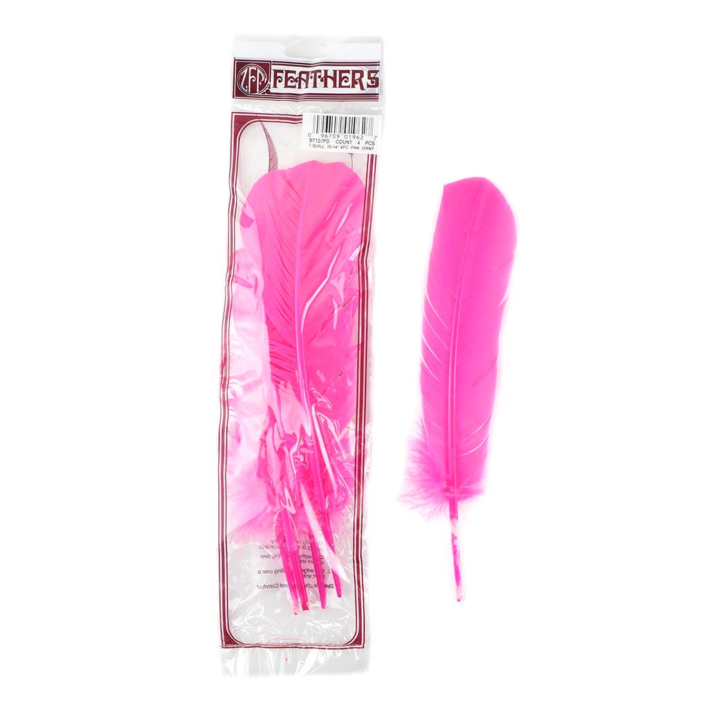 Turkey Quills Dyed - Pink Orient