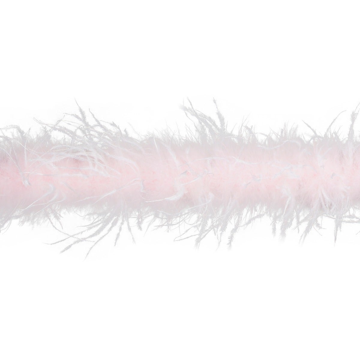 Marabou and Ostrich Feather Boa -  Light Pink/White