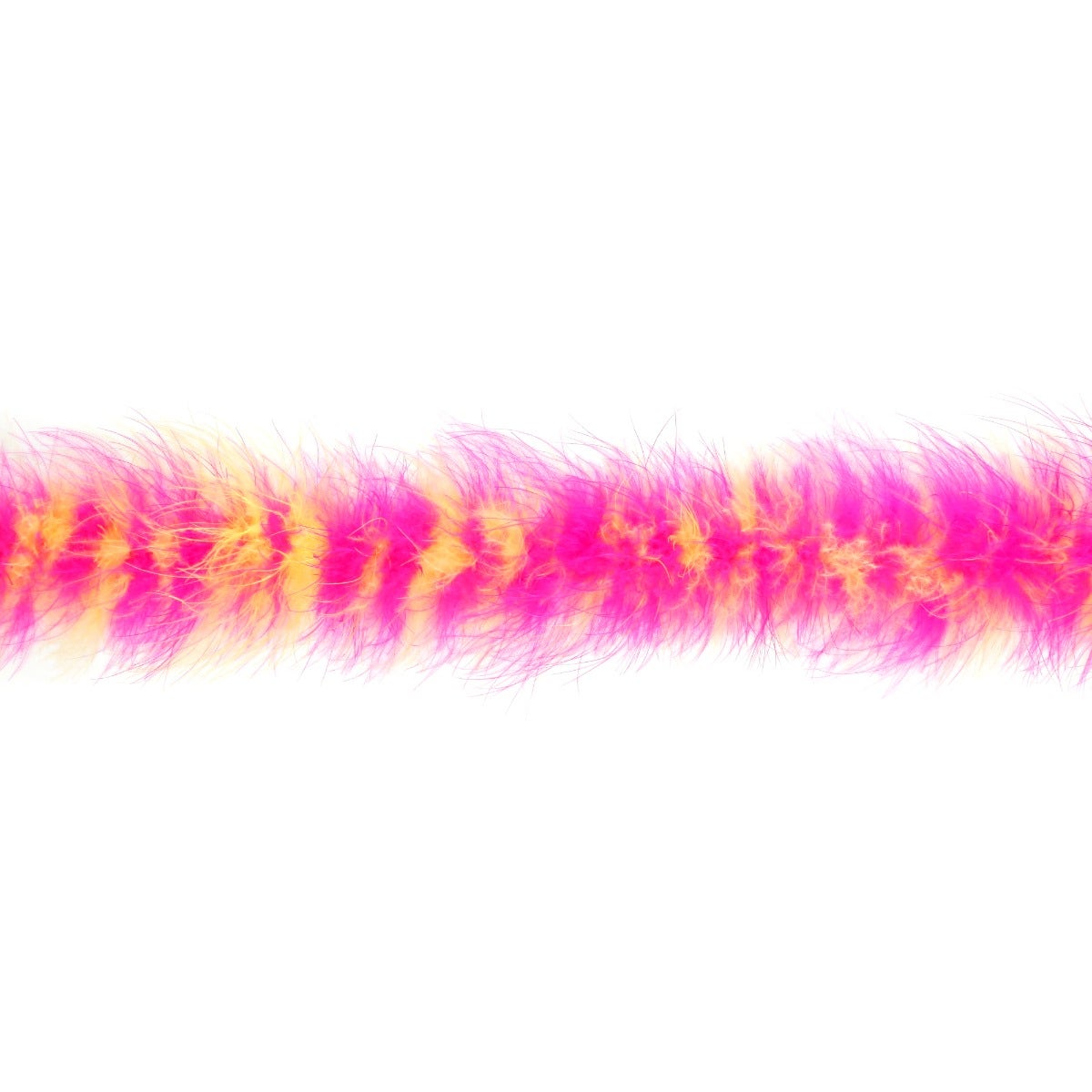 Marabou Feather Boa - Mediumweight - Florescent Yellow - Shocking Pink