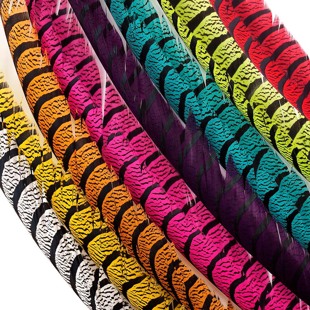 Lady Amherst Pheasant Tails - Purple