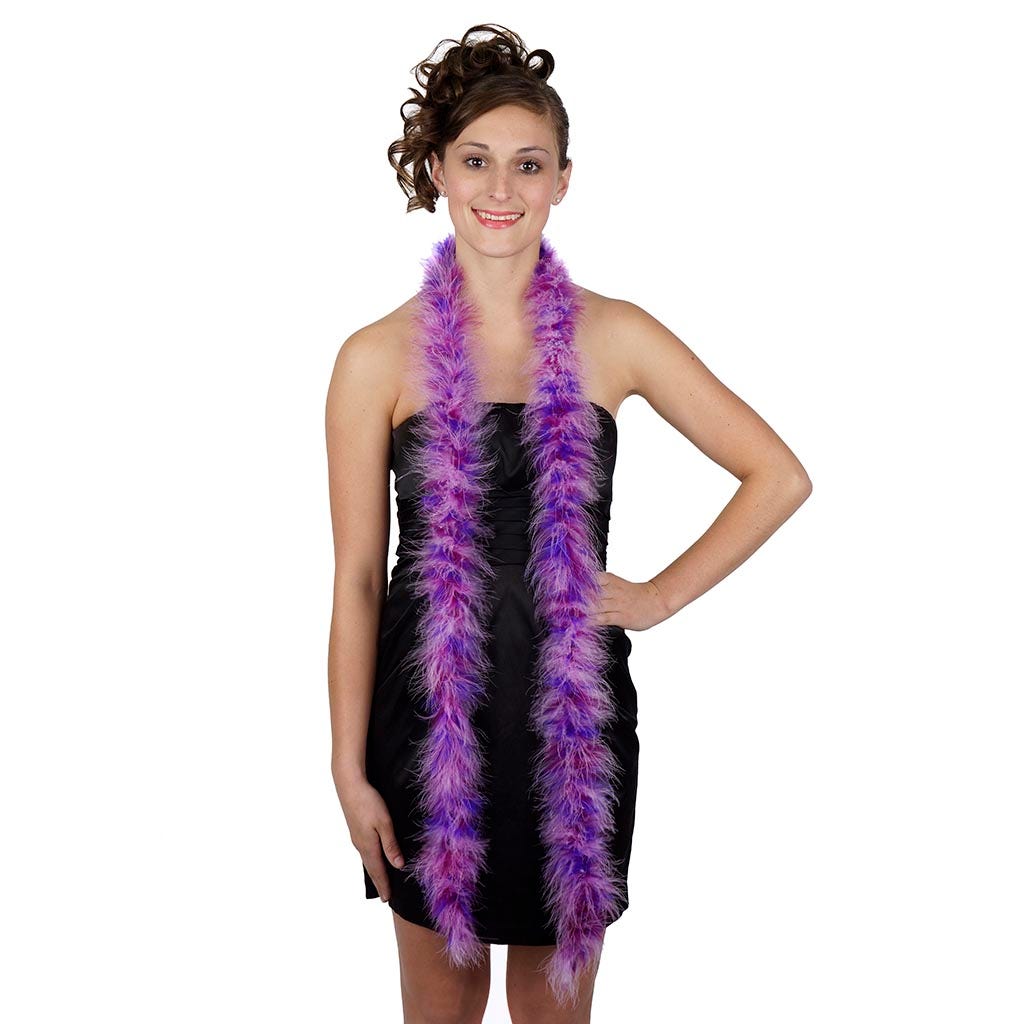 Marabou Feather Boa - Mediumweight - Purples Mix