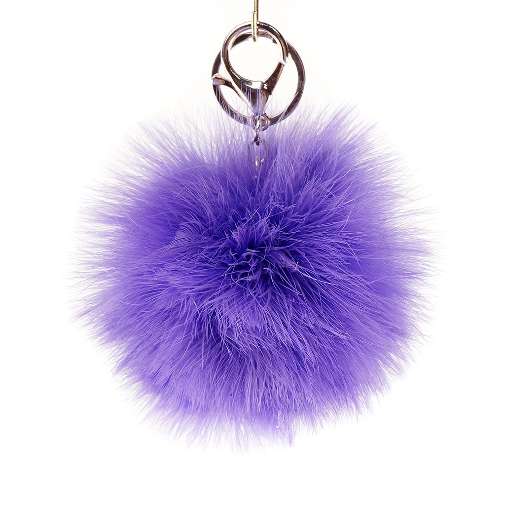 Marabou Feather Pom Pom Key Chain DL