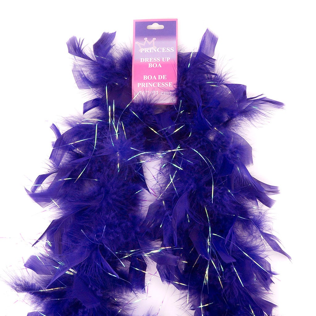 Dress Up Feather Boa for Little Girls - Regal/Opal Lurex