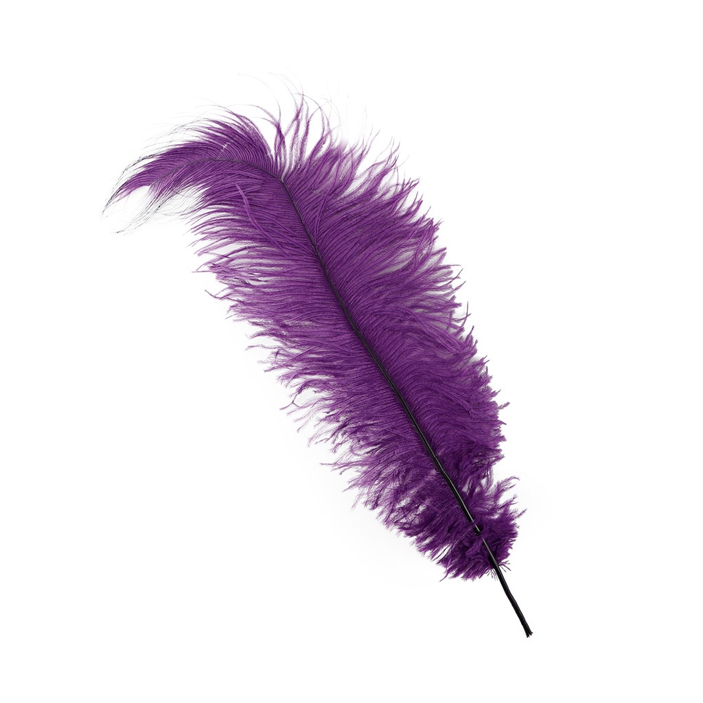 Royal Blue Ostrich Drab Feathers