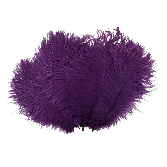 Bulk Feather Ostrich Drabs - 4-8" 1/4 lb Purple