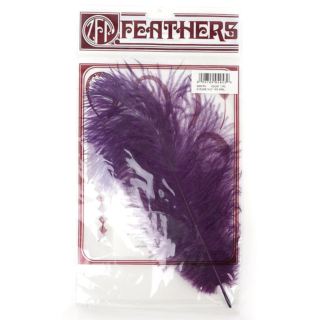 Ostrich Feathers 9-12" Drabs -  Purple