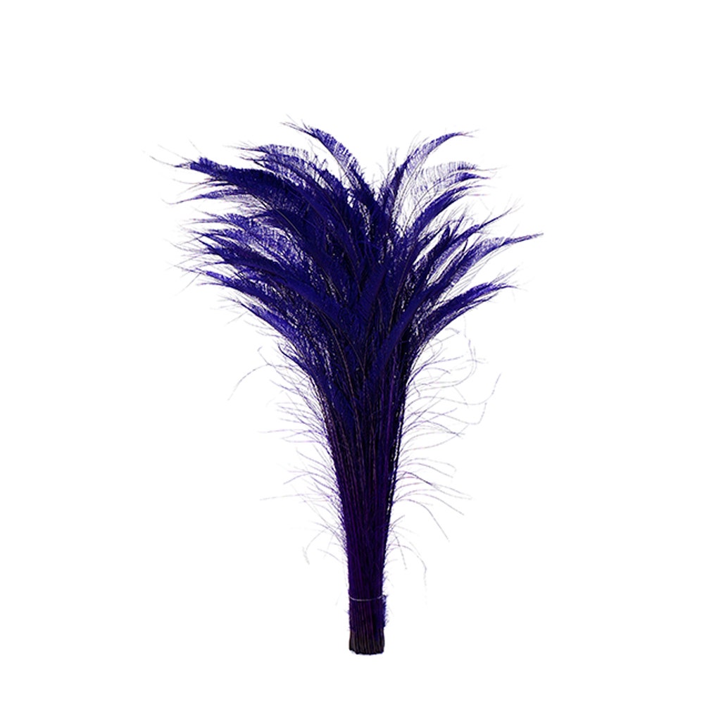 Peacock Sword Bleach Dyed Regal Purple Feathers