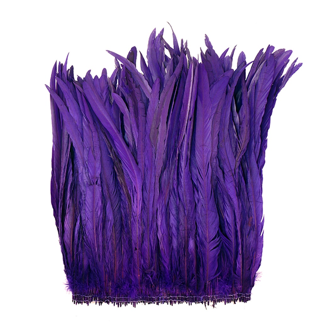 Rooster Coque Tails White-Dyed - Purple