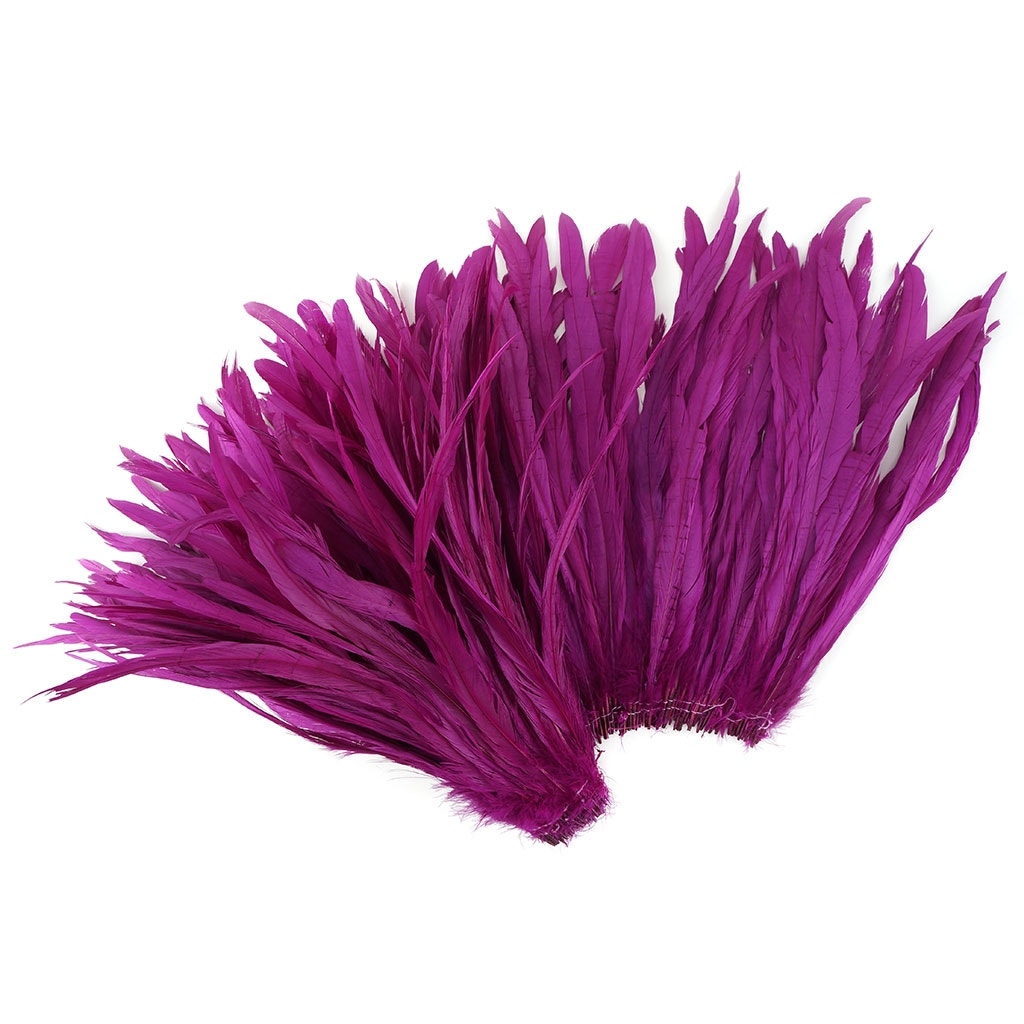 Rooster Coque Tails-Bleach-Dyed - Very Berry