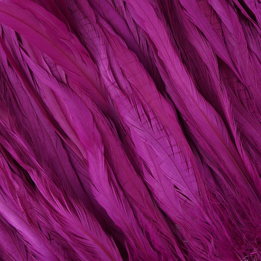 Rooster Coque Tails-Bleach-Dyed - Very Berry