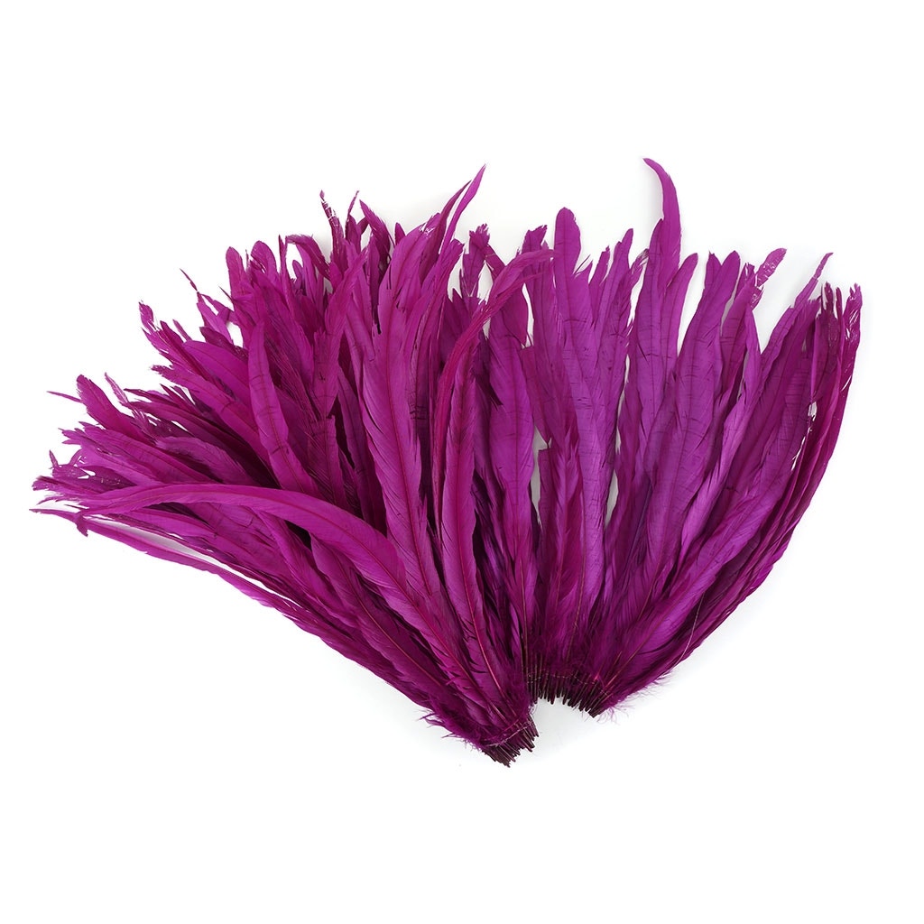 Rooster Coque Tails-Bleach-Dyed - Very Berry