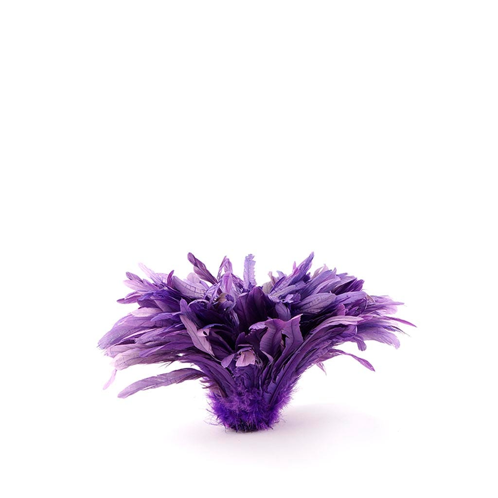 Rooster Coque Tails-Bleach-Dyed - Fl Lilac