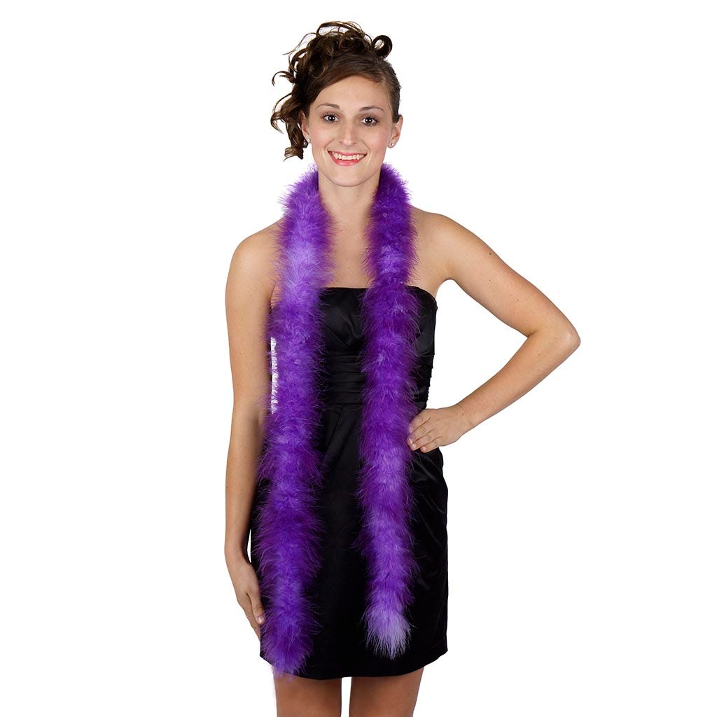 Marabou Feather Boa - Mediumweight - Tipped - Violet/Regal