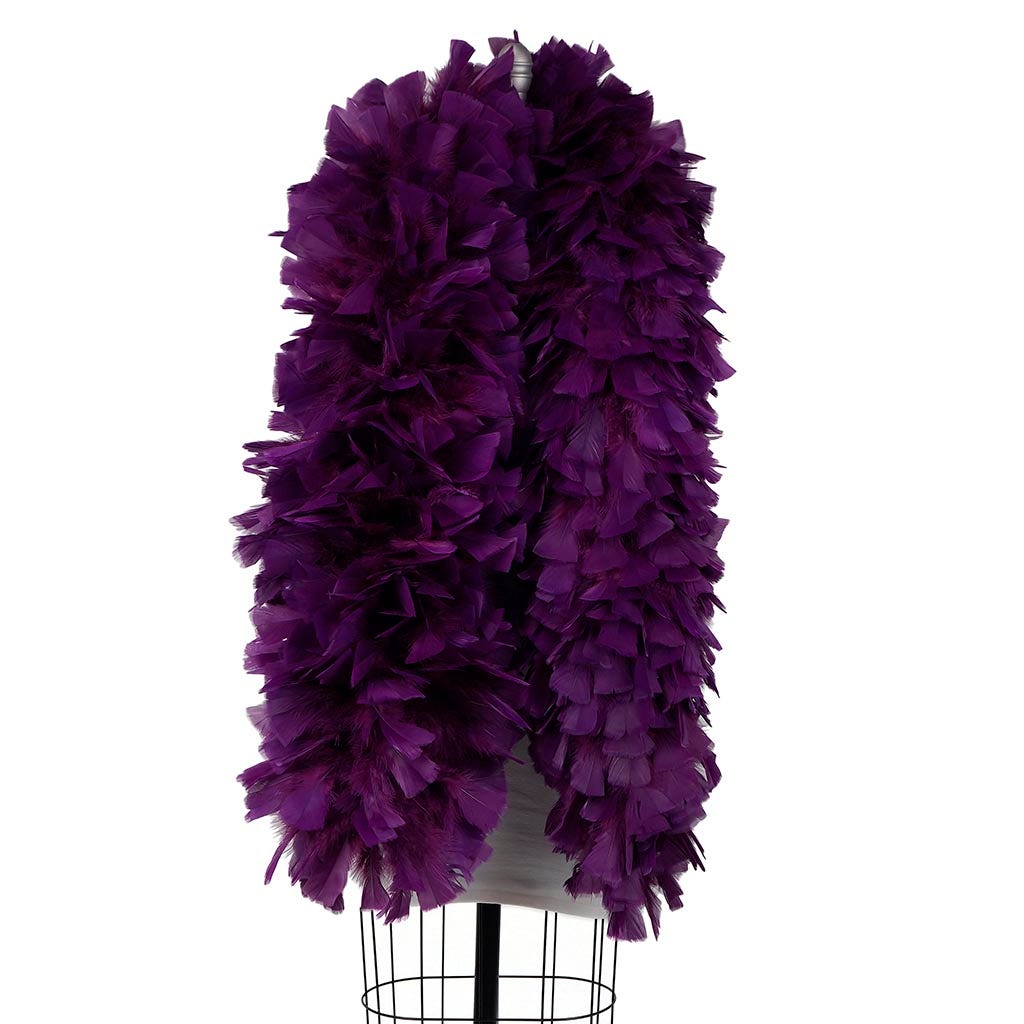 Turkey Feather Boa 10-14" - Purple