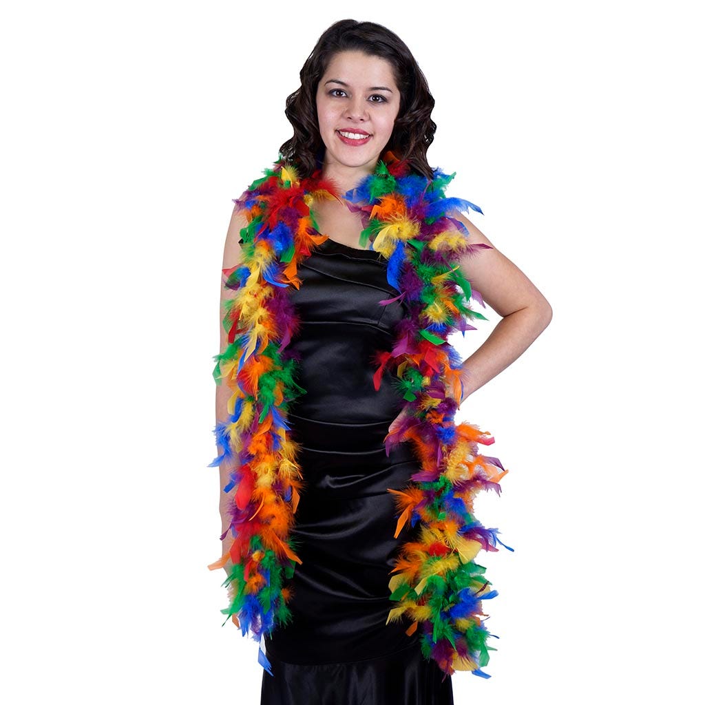 Chandelle Feather Boa - Lightweight Rainbow Mix