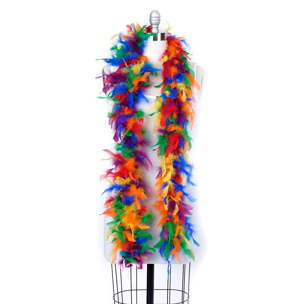 Chandelle Feather Boa - Lightweight Rainbow Mix