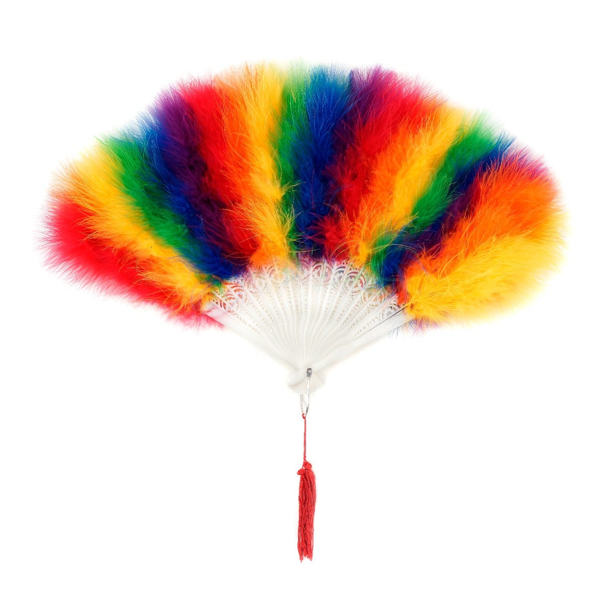 Marabou Feather Fan Sectional - Rainbow Mix