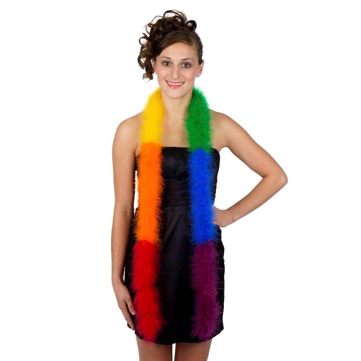 Marabou Feather Boa - Mediumweight - Rainbow Sectional