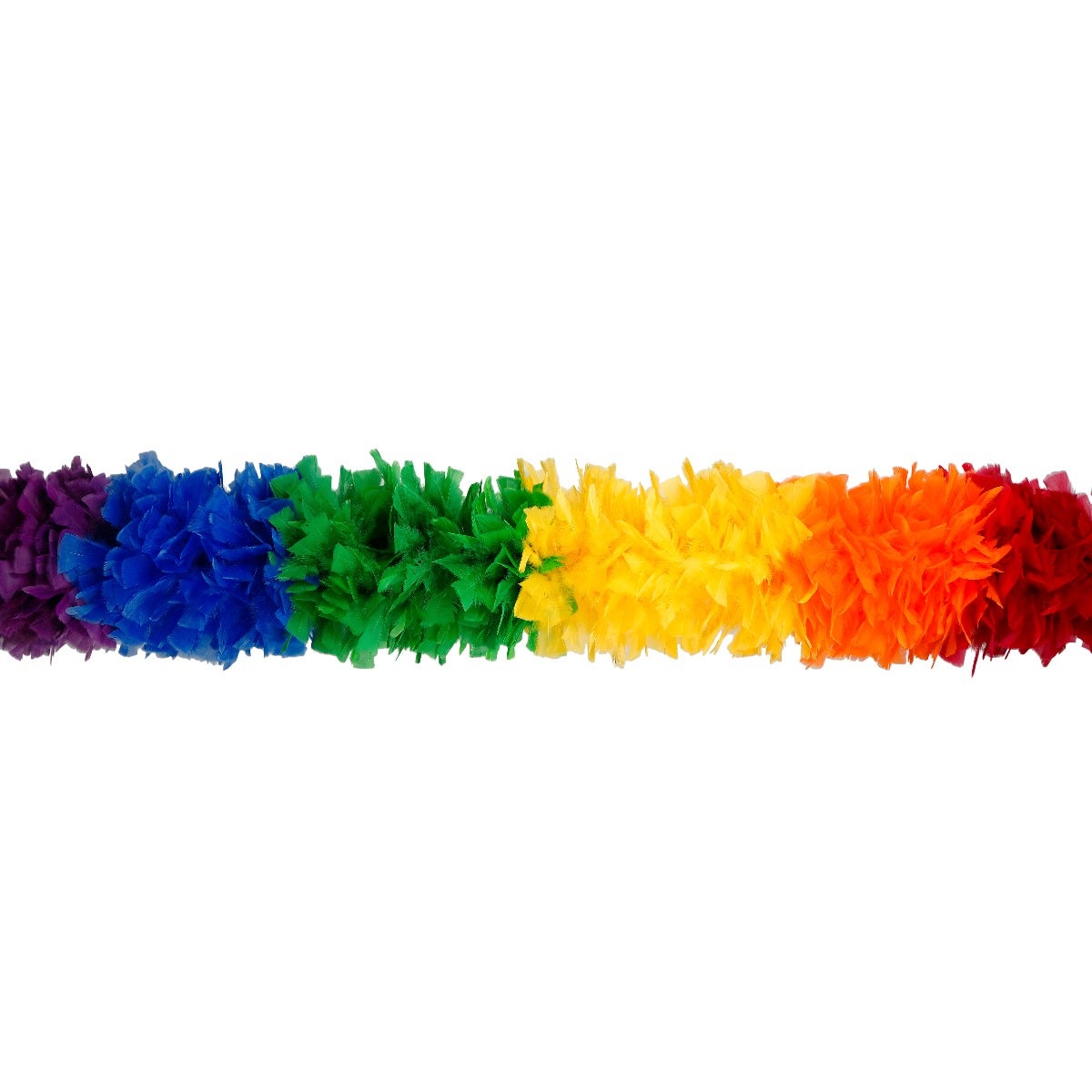 Turkey Feather Boa 10-14" - Sectional Rainbow