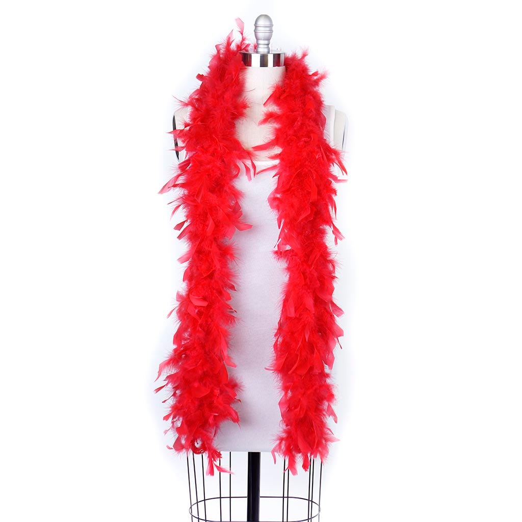 Chandelle Feather Boa - Lightweight - Red