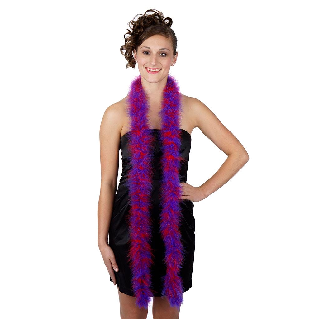 Marabou Feather Boa - Mediumweight - Red/Regal