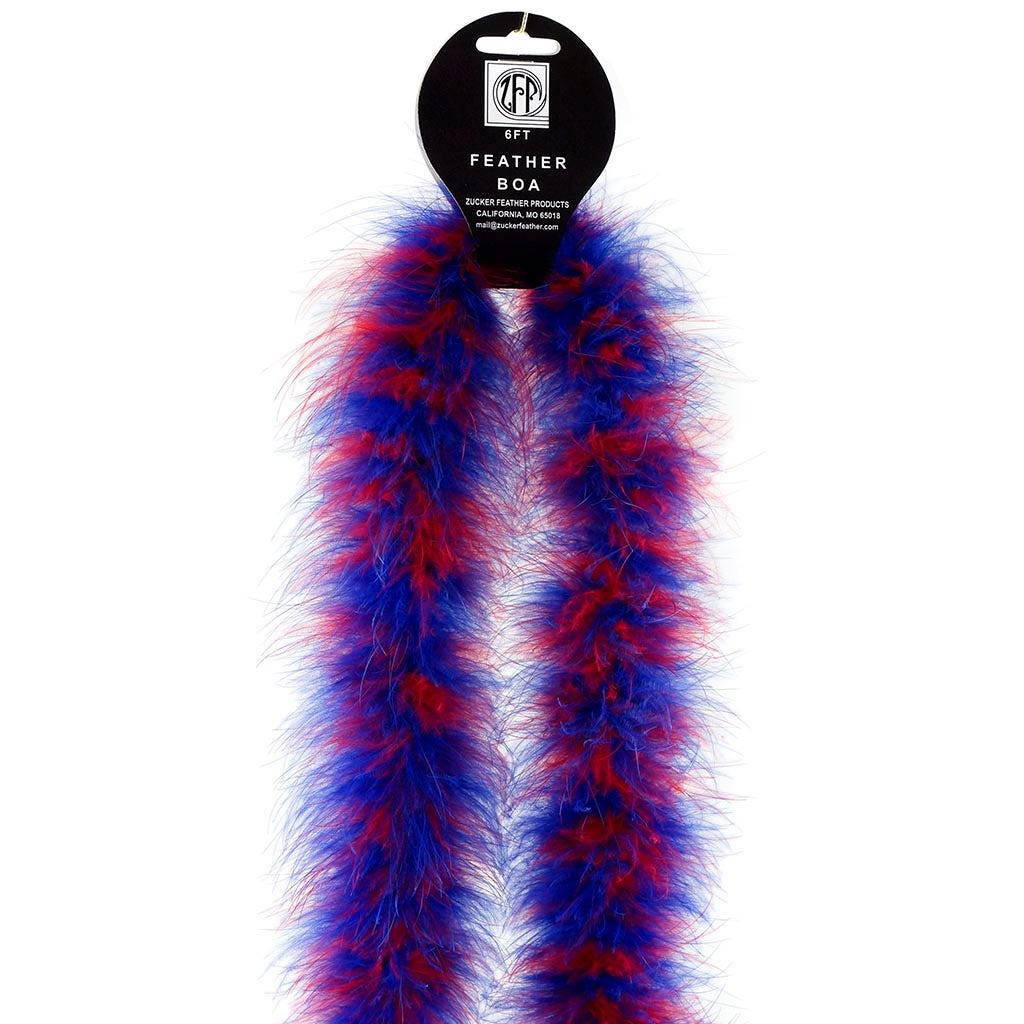 Marabou Feather Boa - Mediumweight - Red/Regal