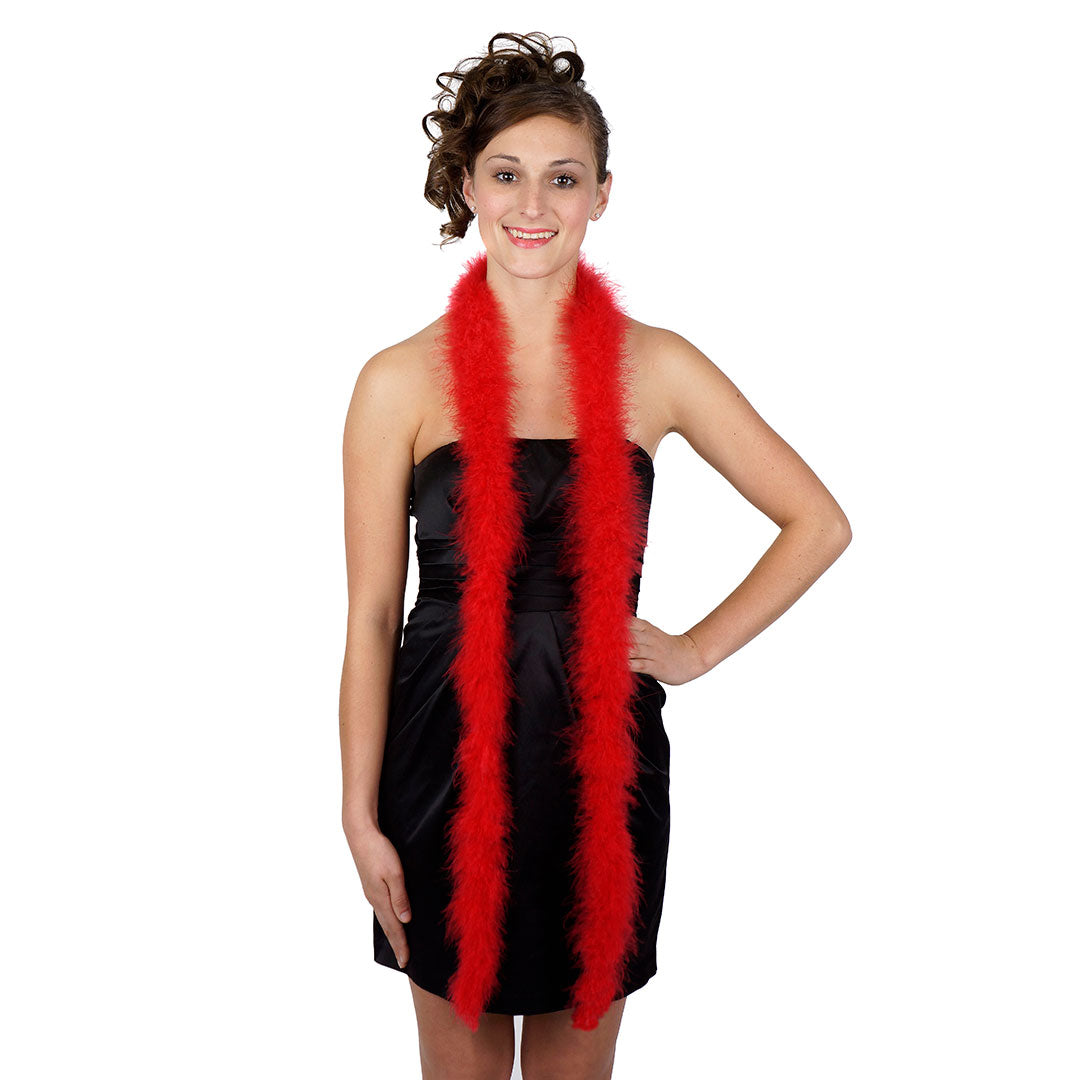 Marabou Feather Boa - Mediumweight - Red