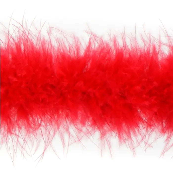 Marabou Feather Boa - Mediumweight - Red