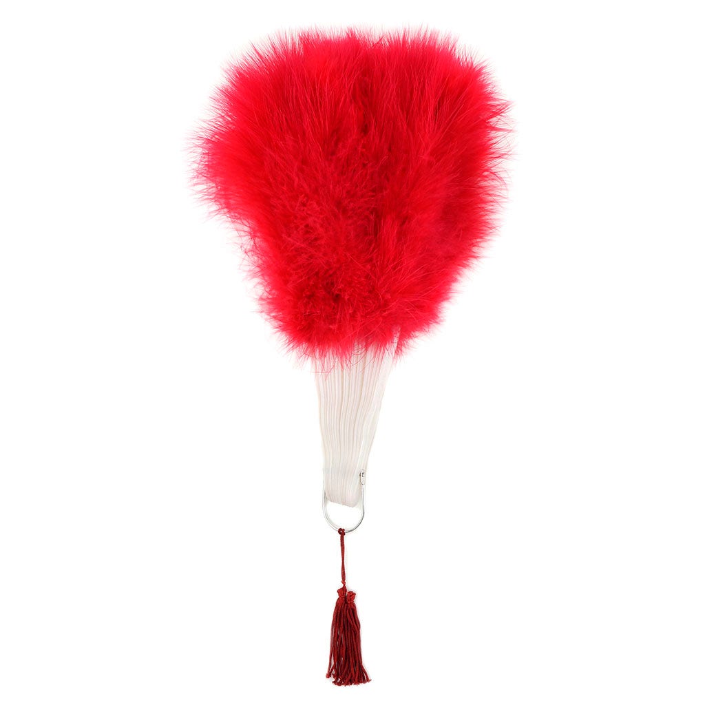 Marabou Feather Fan - Red