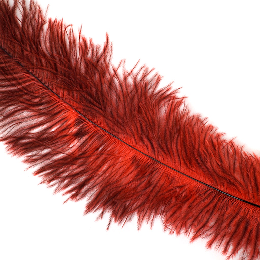 Ostrich Feathers-Floss - Red
