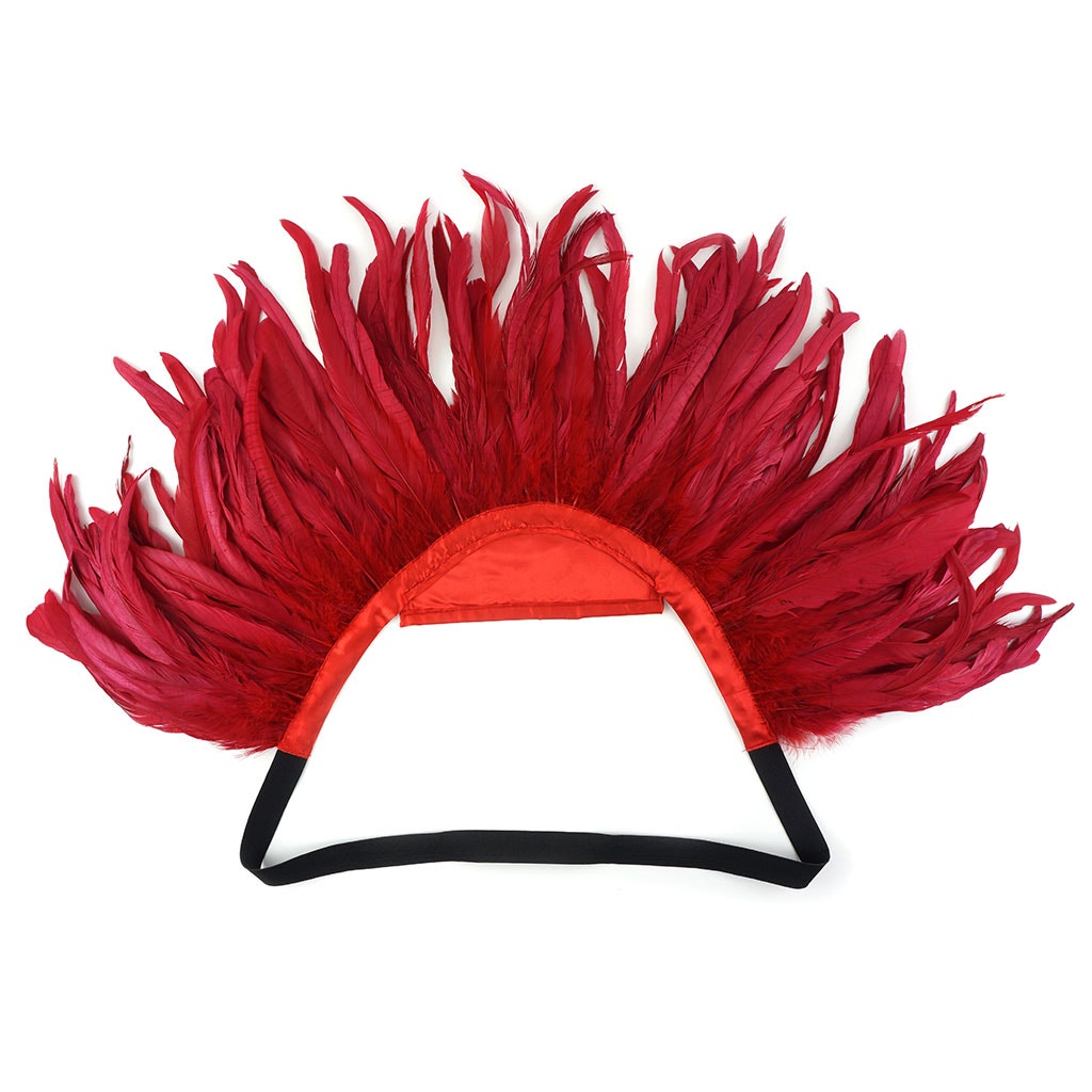 Carnival Feather Collar - Red